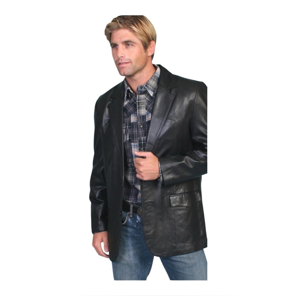 SCULLY | Men’s Lambskin Leather Western Blazer Size 42